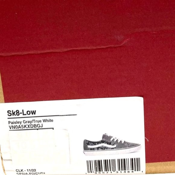 VANS Sk8-Low Shoe Suede Casual Paisley Gray Sneakers For Women Skate VN0A5KXDBGJ - Picture 10 of 10